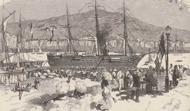 Retour des déportés à Port Vendres Septembre 1879